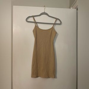 Urban Outfitters Nude Bodycon Ribbed Dress